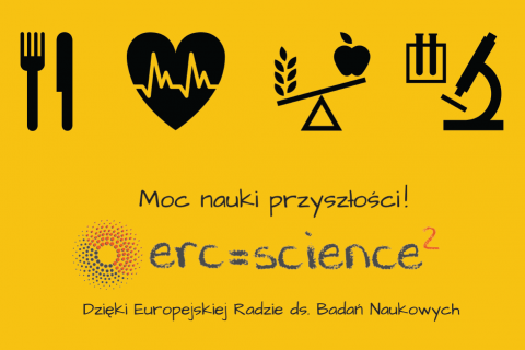 Plakat projektu ERC=Science² (Science Squared)