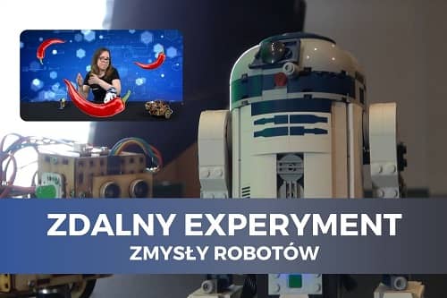 Miniaturka do filmu z cyklu ZDALNY EXPERYMENT pod tytułem Zmysły robotów. Na zdjęciu droid R2D2.