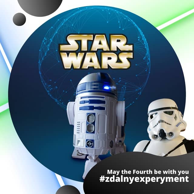 Na zdjęciu robot R2D2.