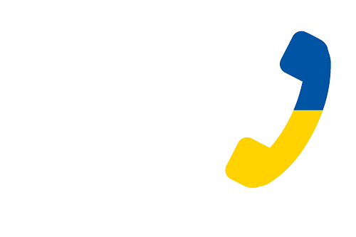 Flaga Ukrainy wpisana w kontur telefonu.