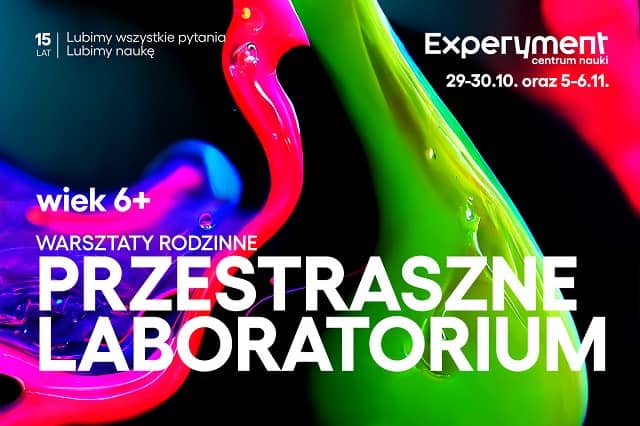 Grafika Warsztatów Rodzinnych przestraszne laboratorium