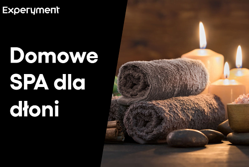 Grafika przedstawiająca odinek z seri ZDALNY EXPERYMENT pt. "Domowe SPA dla dłoni"