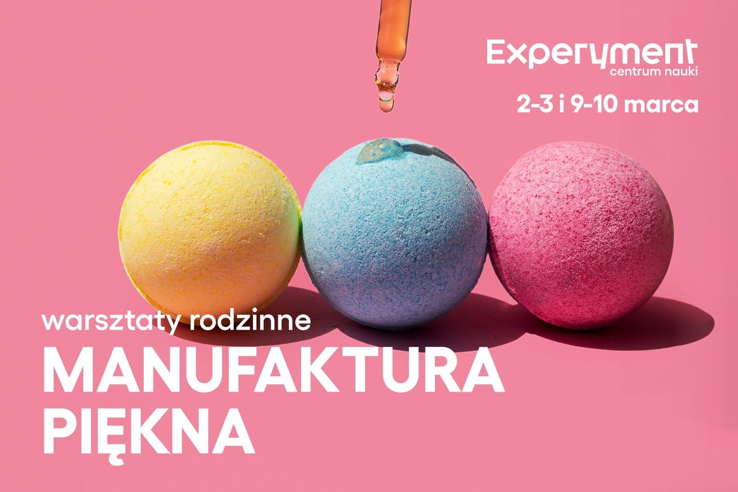 Grafika promująca WARSZTATY RODZINNE. Manufaktura piękna