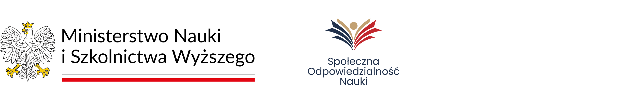 logotypy: Ministerstwo Nauki i Szkolnictwa Wyższego i Społeczna Odpowiedzialność Nauki