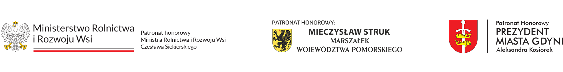 logotypy: Ministerstwo Rolnictwo i Rozwoju Wsi, Mieczysław Struk, Aleksandra Kosiorek