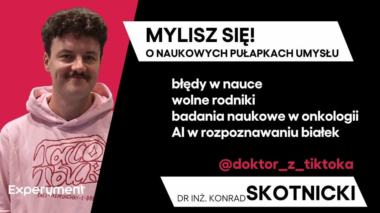 Miniaturka do wywiadu z Konradem Skotnickim w cyklu Science Cafe.