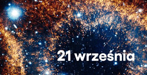 Grafika przedstawiająca kosmos z datą 21 września
