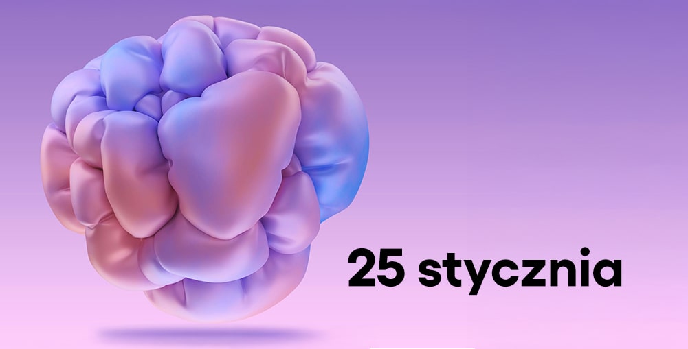 pościskana poduszka, obok napis 25 stycznia