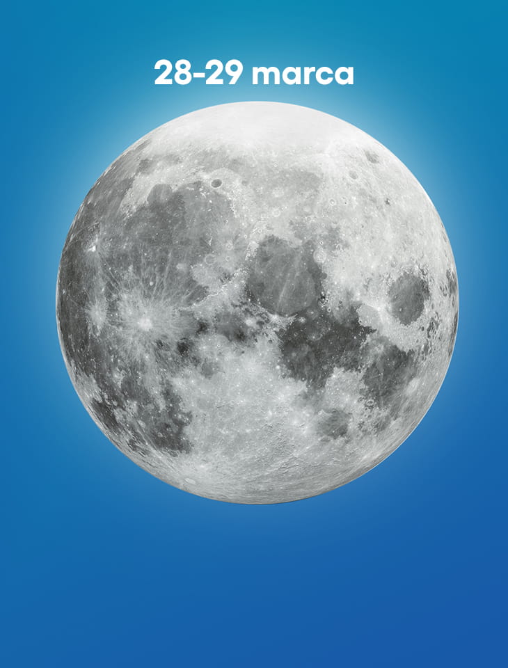 grafika księżyca i napis 28-29 marca