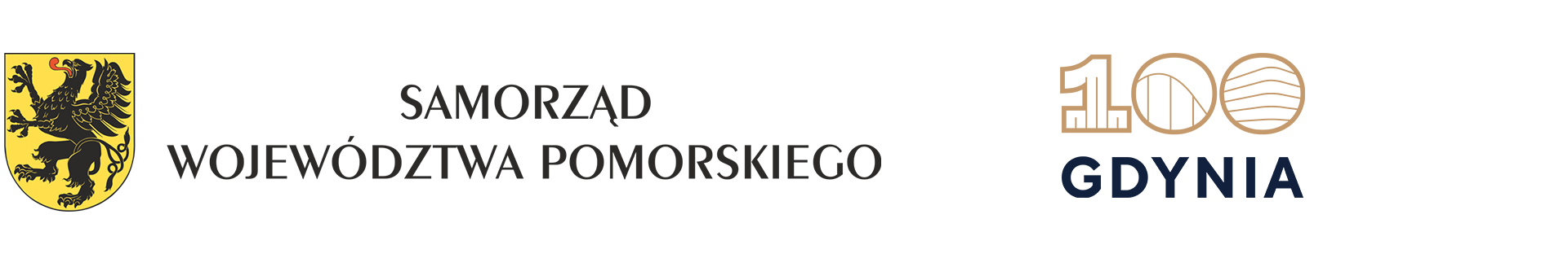 logotypy - Samorząd Województwa Pomorskiegi i 100-lecie Gdyni