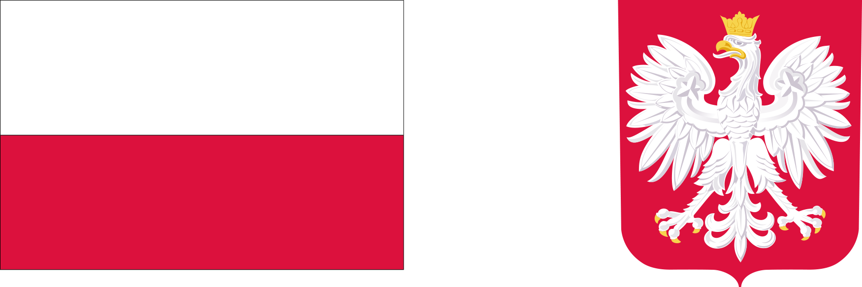flaga Polski i godło Polski